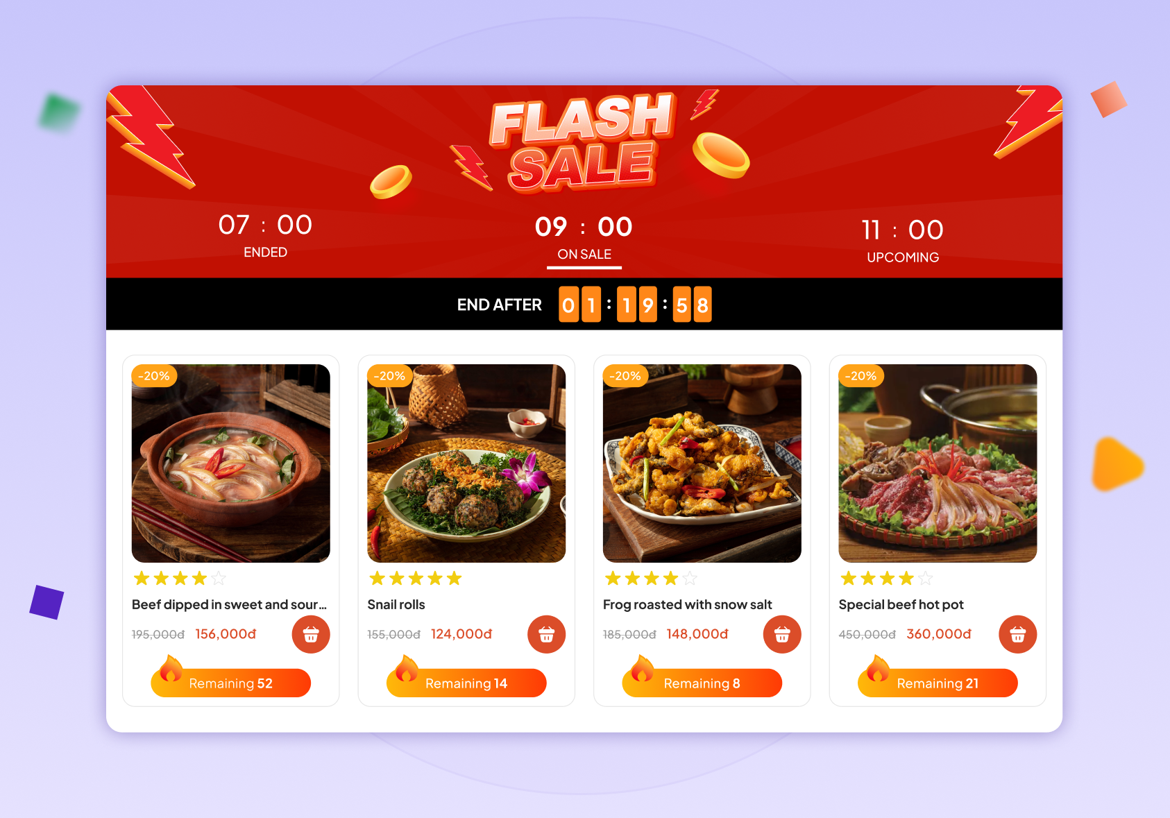 Sell more with flash sale