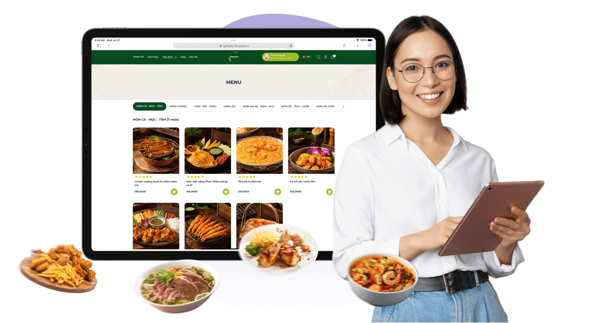 Remote ordering via food ordering website and app