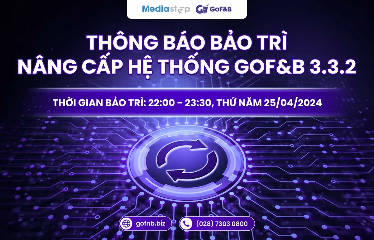 Thông báo bảo trì hệ thống để cập nhật phiên bản 3.3.2 