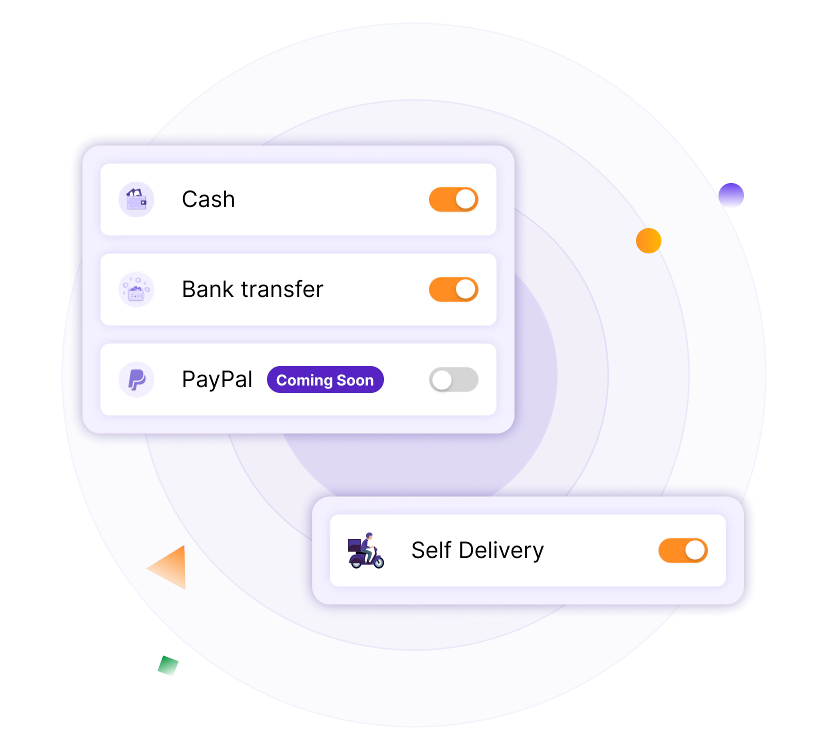 Convenient payment and delivery methods